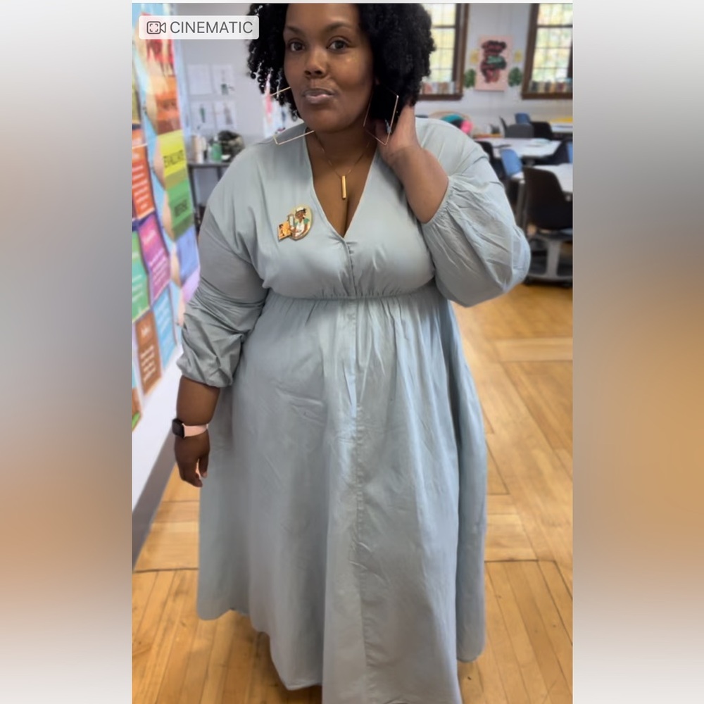 Very pale sage dress